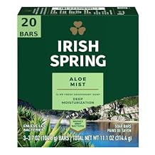 Irish Spring Aloe Bar Soap 3.75 Oz-pack of 20 Bars