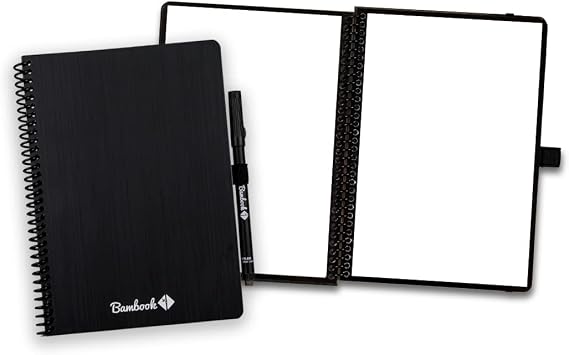 BAMBOOK Classic - Reusable Notebook - Original - A5 - Blank - Rewritable Notebook, Dry Erase Board Notebook, Whiteboard Notebook, Erasable Notebook - Includes Free Pen App