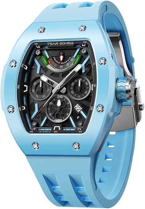 TSAR BOMBA Automatic Watch for Men Luxurious Tonneau Mechanical Men's Watch Atomic-Full Ceramic Edition 8222