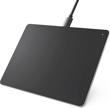 Ikaetri Touchpad for PC, Wired Ultra Slim Trackpad, Sensitive TouchPads with No Latency, Accurate Responsive Trackpad with Multi-Touch Gestures, for Windows 7/10/11 Laptop Desktop- Grey & Black