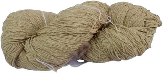 Knitsilk Tussah Carded Spun Silk Yarn 3 ply (3/30 Nm,100 Gm), Wild Silk Yarn 900+Yards | for Knitting, Crocheting, Hand Weaving, Rugs, Natural Earth Colors -Matt Finish (PCK of 2)