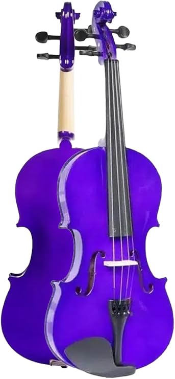 Midex HGA44PU-TYS Purple 4/4 Full Size Violin Set (Pillow Replacement Wire Silencer Bag Spring Resin Method)