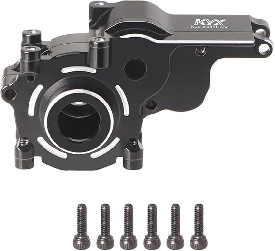 KYX Racing Aluminum Transmission Case Gearbox Housing Upgrades Parts Accessories for 1/24 RC Crawler Car LOSI Micro-B Buggy