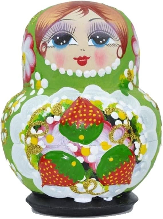 Nesting Doll Matryoshka Russian Doll Set of 10 Wooden Russian Dolls Set Wooden Nesting Babushka Matryoshka Hand Painted Doll Toy Craft Gift Matryoshka Nesting Doll