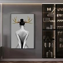 Abstract Sexy Naked Woman Canvas Painting Modern Nordic Wall Art Black White Posters Prints Sexy Girls Body Pictures Living Room Bedroom Decoration Cuadros No Frame