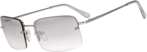 The Fresh Minimalist Small Rectangular Sunglasses Clear Eyewear - Exquisite Packaging