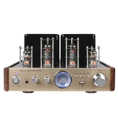 Vacuum Tube Amplifier, Home Use, High Fidelity Audio, Lossless Bluetooth  Fiber Optic  Coaxial Input, Vacuum Tube Audio Amplifier Golden