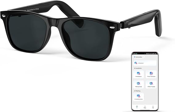 GetD AI Glasses, Smart Glasses Powered by ChatGPT, Real-Time AI Translation | Polarized lens, AI translation in 145 languages, Handsfree calls, Immersive audio, Holds AI conversations, 11H Playtime