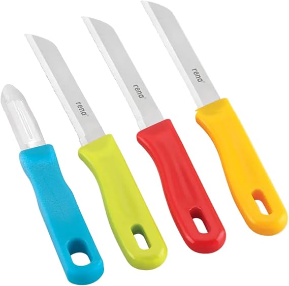 rena germany 4 pcs Knife Set - 3 Kitchen Knives and 1 peeler Set