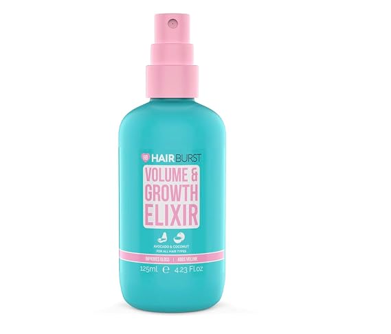 HAIR BURST Volumising & Growth Elixir - Multipurpose Spray for Thickness, Shine & Root Boost - Non Greasy Formula - Heat and UV Damage Protection