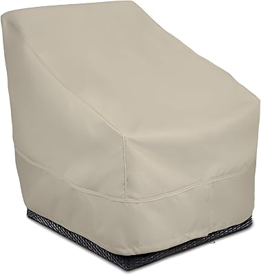Eevelle Meridian Patio Sectional Armless Chair Cover Marinex Marine Grade Fabric Durable Waterproof - Outdoor Lawn Chair Covers - All - Weather Protection -30H x 34W x 34D, Khaki