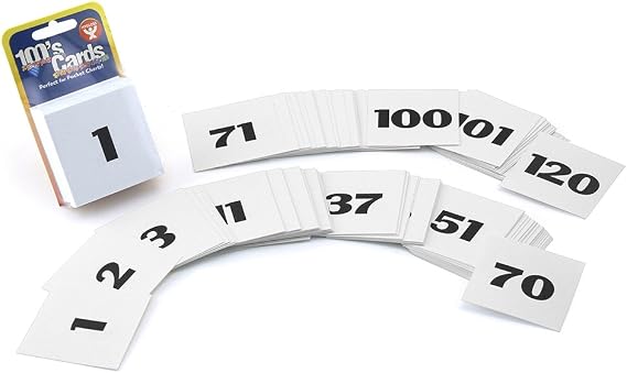 Hygloss 120-Pk Number Flashcards Numbers 1120, 2" x 2" White Cards Numeracy Learning Card Kit