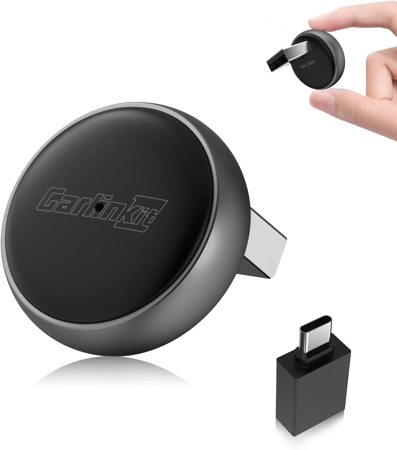 Carlinkit OEM Kablolu Arabalar için Mini Ultra3 Kablosuz CarPlay ve Android Araç Adaptörü - 2.4/5 Ghz WiFi Hızlı Önyükleme, Tak ve Çalıştır, Çevrimiçi Güncelleme, Mini Tasarım iOS 10+/Android 11.0+