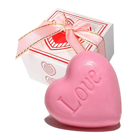 AIXIANG 24 Pink Love Heart Soap Favors for Guests, Party Souvenirs Tokens Keepsakes Giveaways, Wedding Party Favors for Guests, Bridal Shower Gift Favors, Baby Shower Favors for Guests