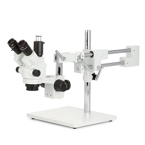 AmScope SM-4NTPX Simul-Focal Lockable Zoom Microscope, 3.5X-45X