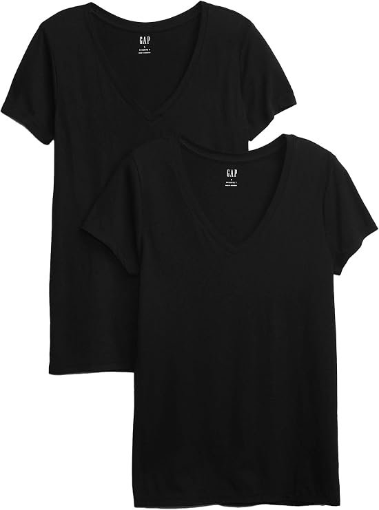 Gap Women's 2-Pack Favorite V-Neck Tee T-Shirt