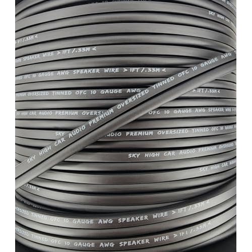 Sky High Car Audio Tinned OFC 10 Gauge Speaker Wire 1ft-200ft 25ft