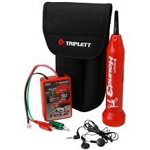 Triplett Fox & Hound Premium Tone and Probe Wire Tracing Kit Generates Multiple Tones with Adjustable Sensitivity for Electrical Wire, LAN Cable, Telephone, and More (3399)