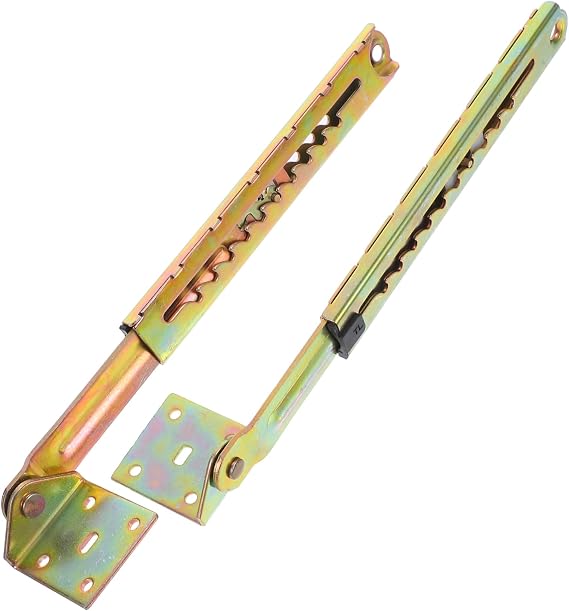 2pcs Adjustable Angle Lifting Rods Steel Couch Bed Lift Hinges Easy Install Mechanism for Furniture Riser Bright Plated for Aesthetic Enhancement