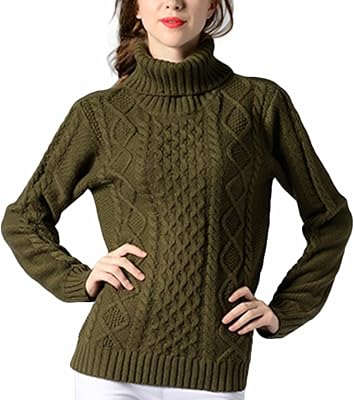 Womens Turtleneck Jumper Sweater Knitted High Roll Neck Warm Long Sleeve Top