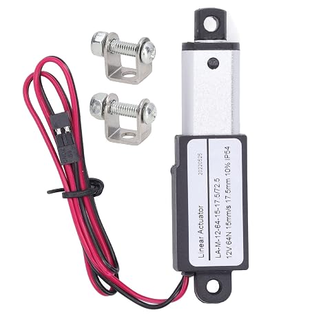 Mini Electric Linear Actuator 17.5mm Micro DC Linear Actuator for DIY Robotics Automation & Precision Motion Control (Aluminum + ABS Body)