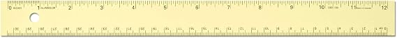 Alumicolor Aluminum Straight Edge with Center Finding Back Ruler, 12 Inch, Gold