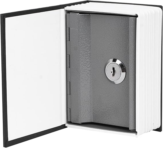 Sonew Book Safe Lock Box, with Keys Metal Hidden Safe for Saving