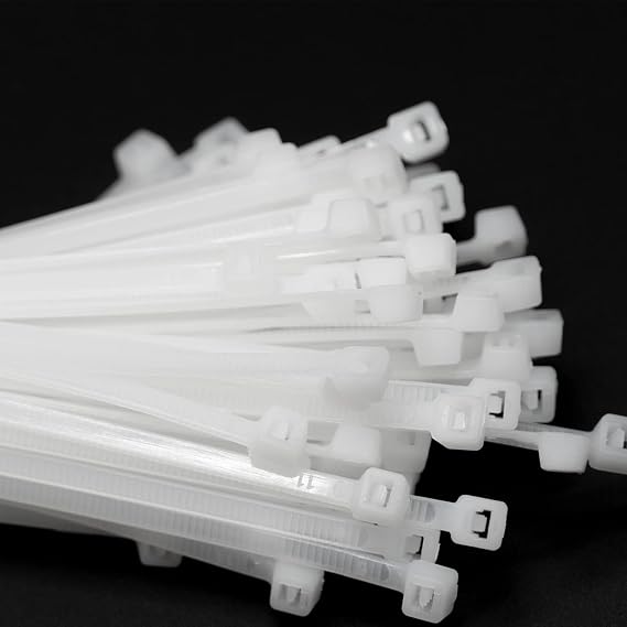 SZXMDKH Cable Ties White - 200 Pack 3.6mm Zip Ties Heavy Duty, Cable Tie, Tie Wraps for Home, Office, Garden, Assorted in Sizes 150mm, 200mm