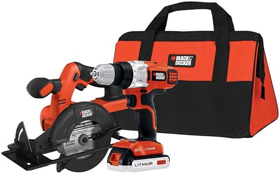 BLACK+DECKER 20V MAX* POWERCONNECT Cordless Drill/Driver + Circular Saw Combo Kit (BDCD220CS)