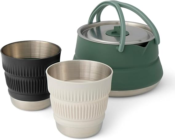 Sea to Summit Detour Stainless Steel Kettle Cook Set (1.6 Liter, 2 Mugs)