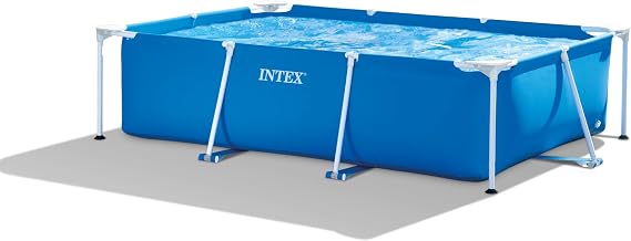 Intex 28272EH 9ft 10in X 6ft 6in X 29 1/2in Rectangular Frame Above Ground Swimming Pool, Blue