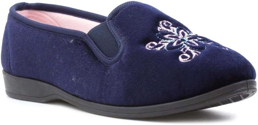 The Slipper Company Womens Full Slipper in Navy