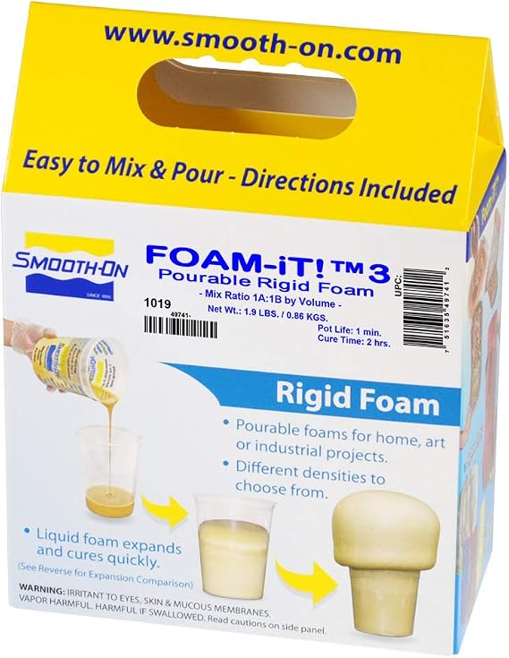 Smooth-On Foam-iT 3 Rigid Polyurethane Liquid Foam, White, Pint Unit