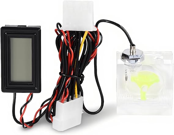 Computer Water Cooling Thermometer, Water Meter, Computer Temperature Detector Kit, PC Computer 3 Way Meter Digital Thermometer Suitable for Water Cooling System Kit