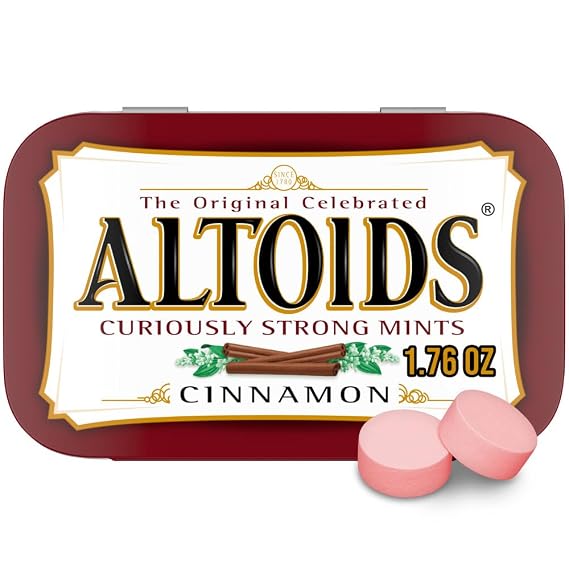 ALTOIDS Cinnamon Mints, Breath Mints, Travel Mints, Single Pack, 1.76 Ounce
