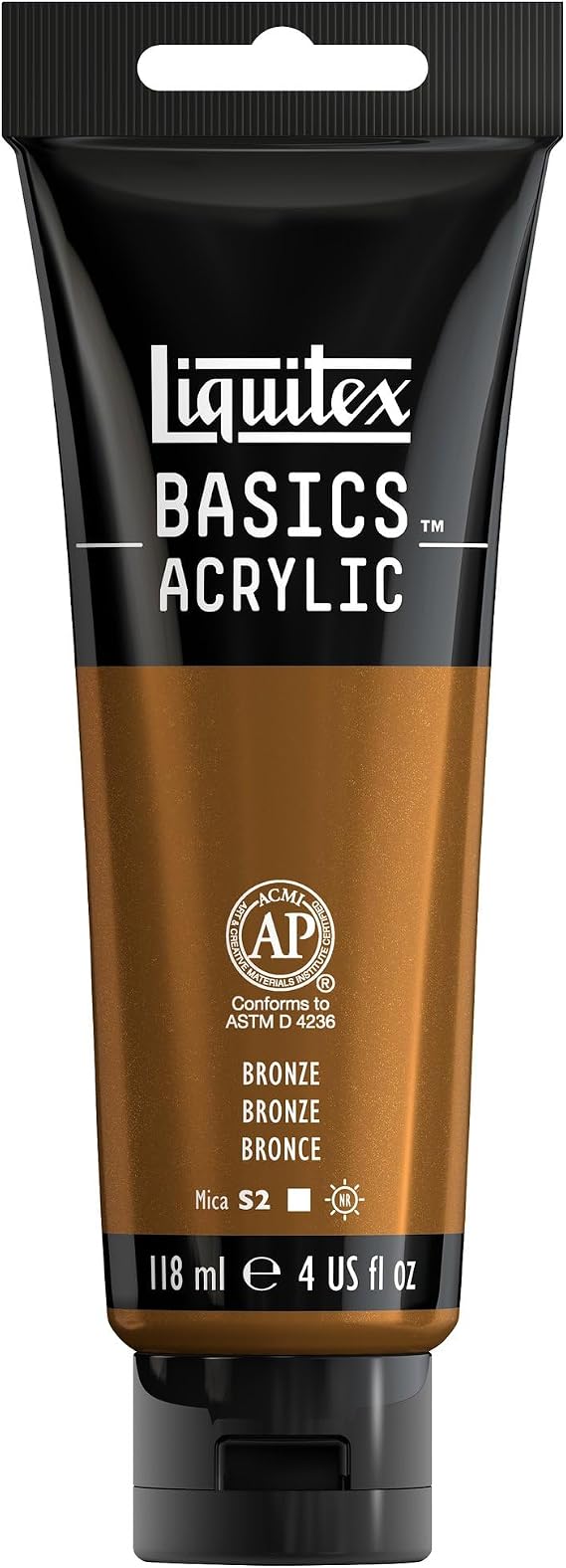 Liquitex BASICS Acrylic Paint, 4-oz Tube, Bronze