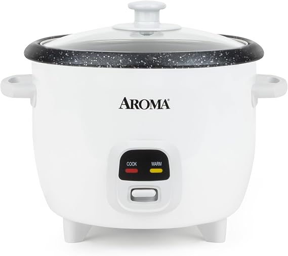 AROMA 6-Cup (Cooked) / 1.5Qt. Bonded Granite Rice & Grain Cooker, ARC-863NG