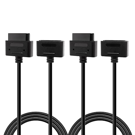 CSTESVN SNES Controller Extension Cable, 2-Pack 1.8M/6FT Replacement Controller Extension Cable for Super Nintendo SNES SFC Game Console