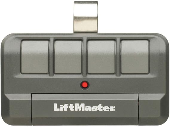 LiftMaster 894LT Remote Control Transmitter, 4 Button, Black with Grey Buttons
