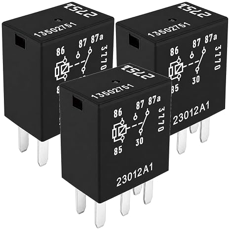 13502751 Automotive Relay 12V DC 35A 5-Pin SPDT Resistor (3-Pack)