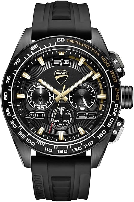 Ducati Mens Chronograph Quartz Watch Bold Case Design, Multi-Function Subdials, Sport Racing Aesthetic, Stopwatch Feature, Modern Styling, Performance-Inspired Timepiece for Everyday Wear