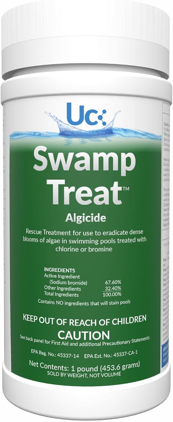 United Chemicals SWAM-C12 Swamp Treat Pool Algae Eliminator, 1-Pound