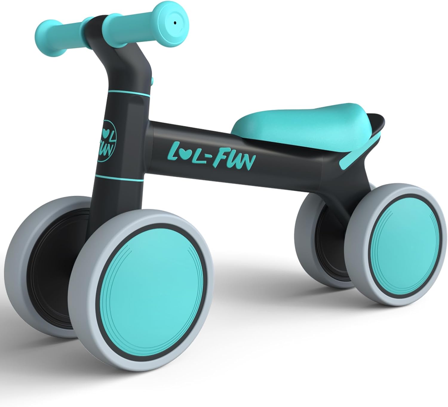 LOL-FUN Baby Balance Bike for 1 Year Olds, First Bike Birthday Gifts for Boys & Girls, Toddler Trike Bicycle with 4 Wheels