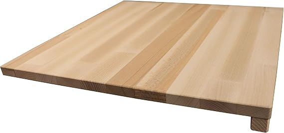 Fackelmann Beech Wood Chopping Board 40 x 40 cm Easy and Convenient to Use for Dough and Preparing Fresh Noodles One Size Fits All with Appo Risers