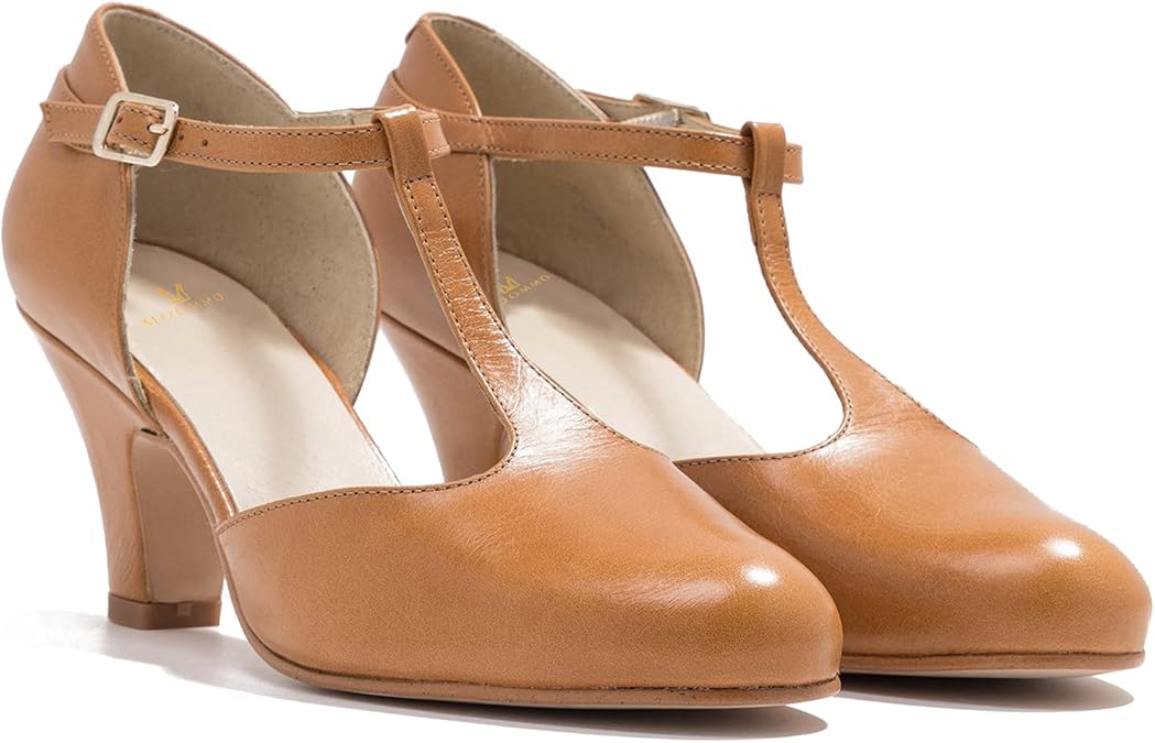 MOOMMO Women Elegant Kitten Heel Mary Jane Pumps Shoes Ankle T-Strap Round Closed Toe Cut-Out Dress Sandals Shoe Chunky Block Heels D-Orsay Suede Work Pump Fall fashion Office Wedding Spring 4-13 M US