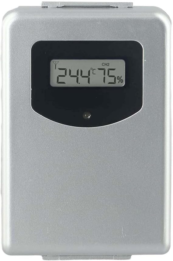 Wireless Weather Station Sensor, 433MHz Digital Thermo-Hygrometer for Home Greenhouse Lab,20-70°C, Silver