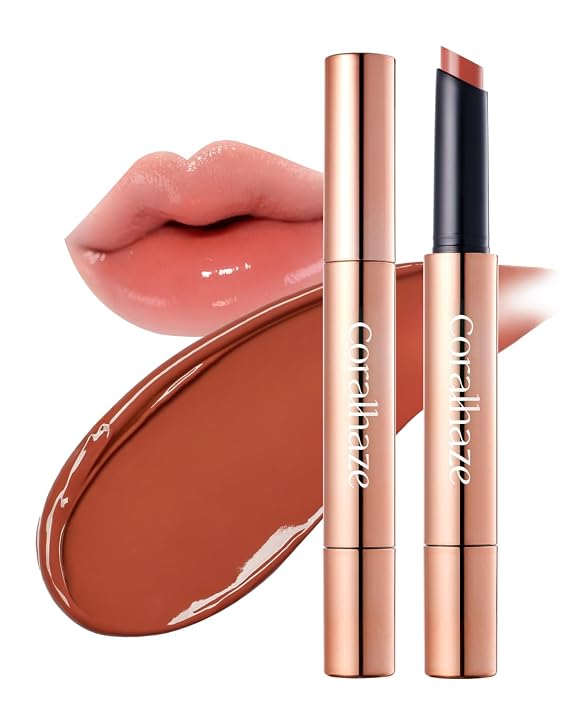 CORALHAZE Volumizing Lip Fondue (03 Comfy), Melting Lip Balm, Honey Jelly Glaze, Hydrating Glossy Plumper, High Shine Glass Glow Finish, Moisturizing Lip Oil Care, Korean Beauty Makeup