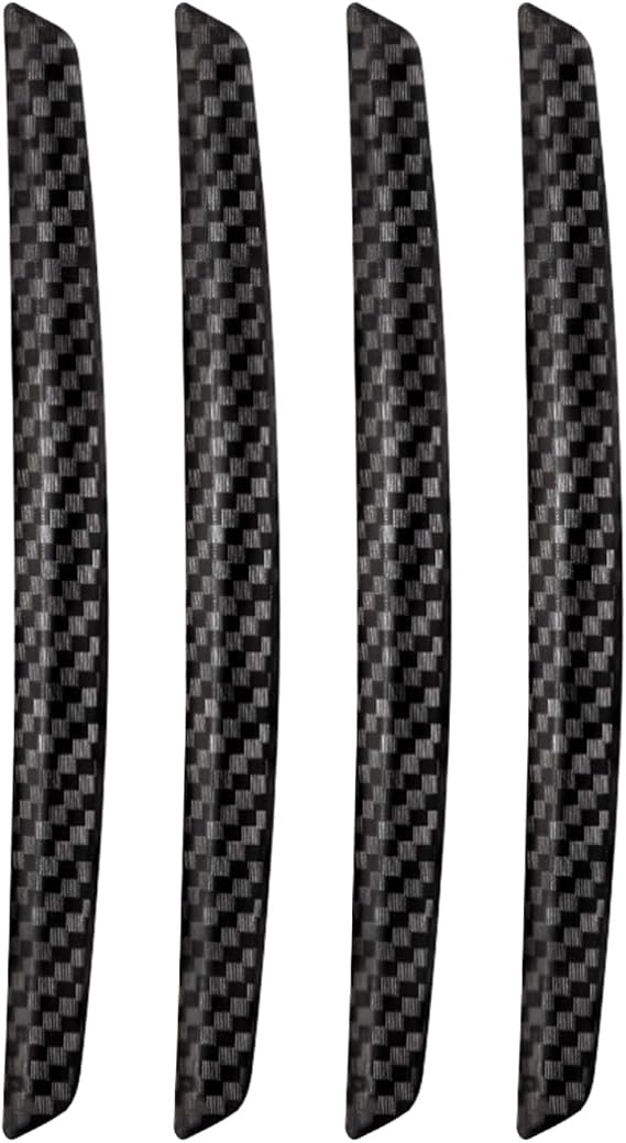 4-Pack Black Carbon Fiber Vinyl Car Door Edge Guards, Universal Fit for Most Cars SUVs Trucks - Scratch Proof Anti-Ding Protection, Weather-Resistant, Easy No-Slip Installation (4PCS)