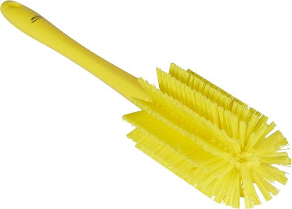Vikan 5382806 Pipe Brush with Handle, one Piece, 3.1", Medium, Yellow