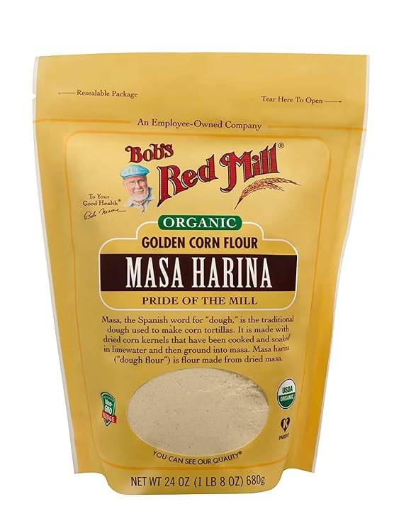 Bob's Red Mill Organic Masa Harina Corn Flour 24 Ounce (Pack of 2)
